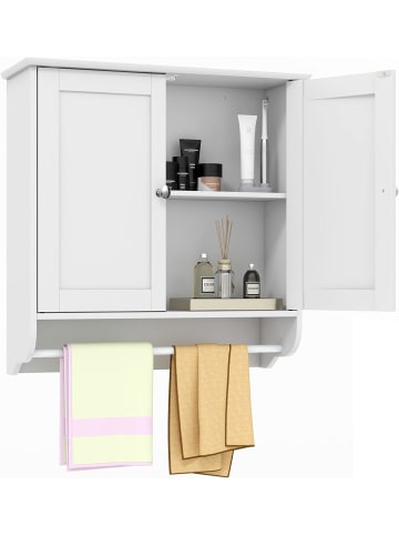 COSTWAY Badschrank hängend in Weiß