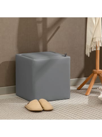 HOMCOM Sitzhocker in Grau 40L x 40B x 40H cm