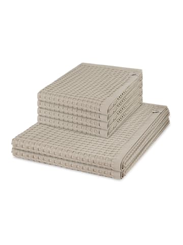 Möve 4 X Handtuch 2 X Duschtuch im Set Piquee in Cashmere