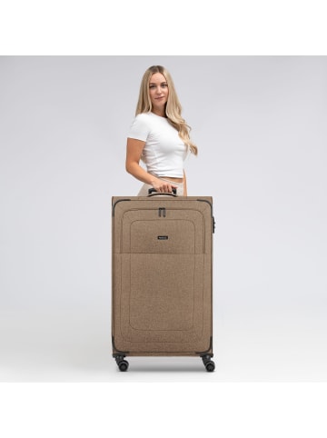 Redolz Essentials 12 4-Rollen Trolley XL 90 cm sehr groß Sondergröße in coffee