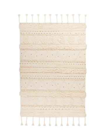Kayoom Wohnzimmer Teppich – Kurzflorteppich Bohist 525 in creme - rechteckig