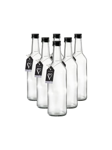 6er Set Flaschen Mara in Transparent 700 ml