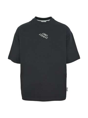 Carlo Colucci T-Shirt Finetto in Schwarz