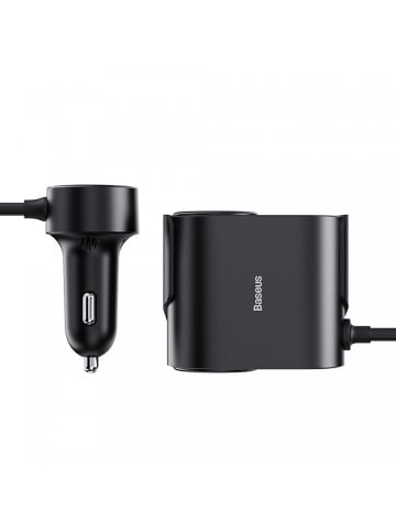 Baseus Baseus High Efficiency Pro 2x Zigarettenanzünder-Adapter in Schwarz