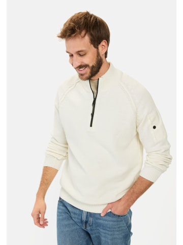 Camel Active Troyer Pullover aus einem Baumwollmix in Beige