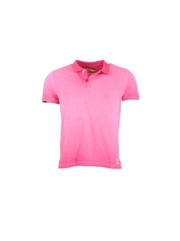 others Gewaschenes Polo in trendiger Optik in Fuchsia