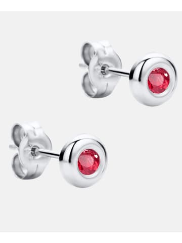 Diamant L'éternel Ohrringe aus 375 Weißgold mit Rubin