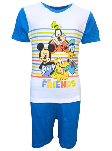 Disney Schlafanzug kurz Disney Mickey and Friends in Blau