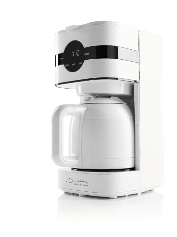 Barista Kaffeemaschine LED-Display 900W weiß mit Isolierkanne Weiß