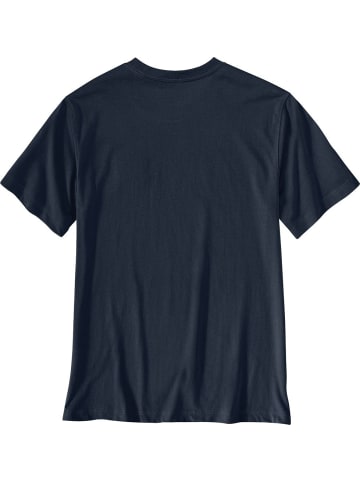 CARHARTT  T-Shirt "Irvine Relaxed Layered Logo T-Shirt" in Navy