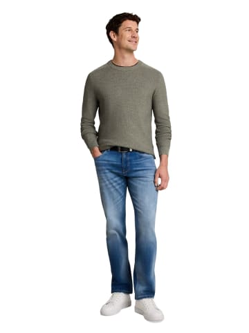 Tom Tailor Pullover MOULINE STRUCTURED CREW NECK KNIT in Grün