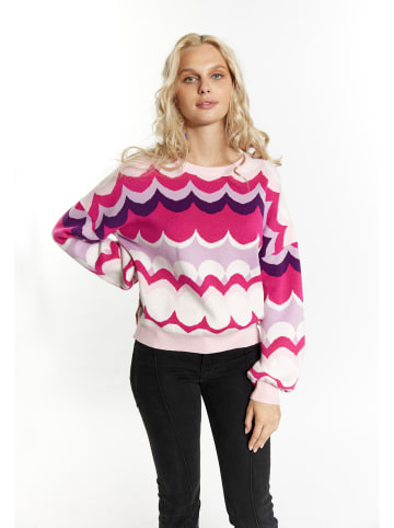 IZIA Damen Pullover in Pink Mehrfarbig