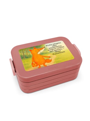 Mr. & Mrs. Panda Bento Box Fuchs Laterne Design mit Spruch in Rot Pastell