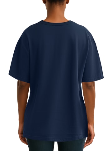 Reichstadt Reichstadt Regular Fit T-Shirt Damen Shoulder Drop 25RSW071 Dark Blue XXL