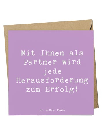 Mr. & Mrs. Panda Einladungskarte Spruch Erfolgreiche Geschäftspa... in Lavendeltraum