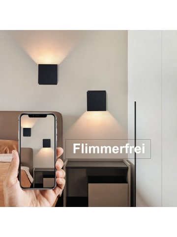 ZMH Wandleuchte in schwarz 1-flammige G9 up down Licht warmweiß IP65 - EEK F