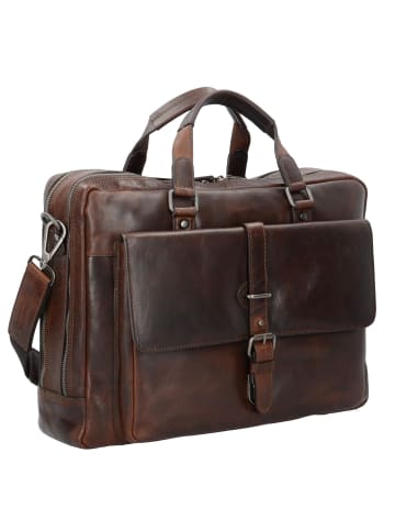 Leonhard Heyden Roma Aktentasche Leder 40 cm Laptopfach braun