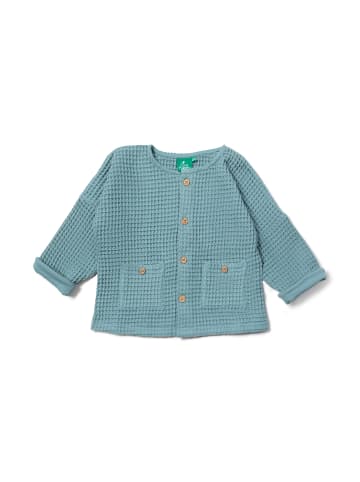 Little Green Radicals Organic Waffle Cotton Jacket in Blue