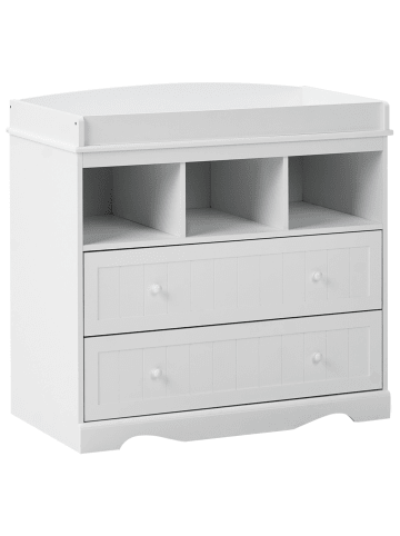 Beliani Wickeltisch VIRDEN in Weiß - (W) 90 x (H) 86 x (L) 50 cm