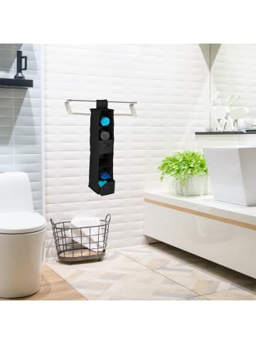 relaxdays 2 x Hängeregal in Schwarz - (B)14,5 x (H)82 x (T)30 cm