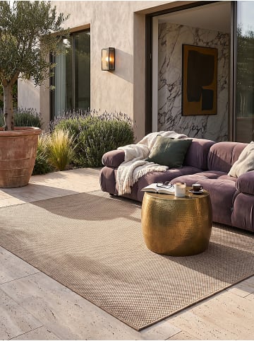 KADIMA DESIGN Teppich flachgewebt Uni flachgewebt pflegeleicht Wohnzimmer Flur in Natur