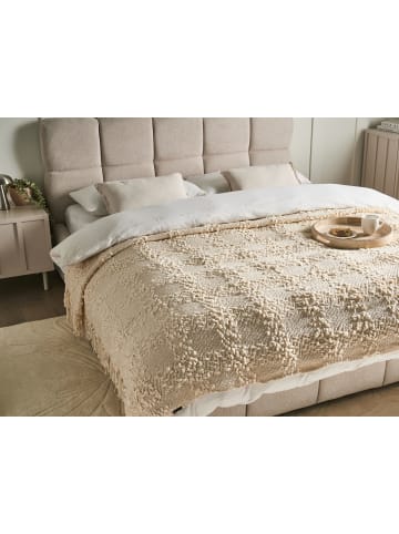 Beliani Kuscheldecke VELLA in Weiß - (W) 200 x (H) 1 x (L) 220 cm