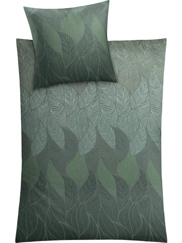 Kleine Wolke Mako-Satin Bettwäsche in tannengrün