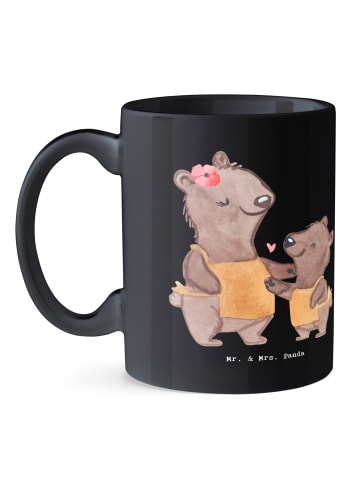 Mr. & Mrs. Panda Becher Erzieherin Multitasking mit Spruch in Schwarz