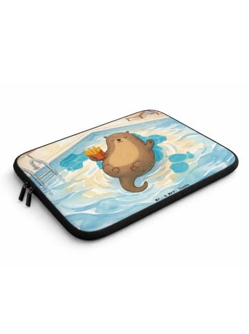 Mr. & Mrs. Panda Hülle Laptop Otter Schwimmbad Pommes Design ohn... in Weiß