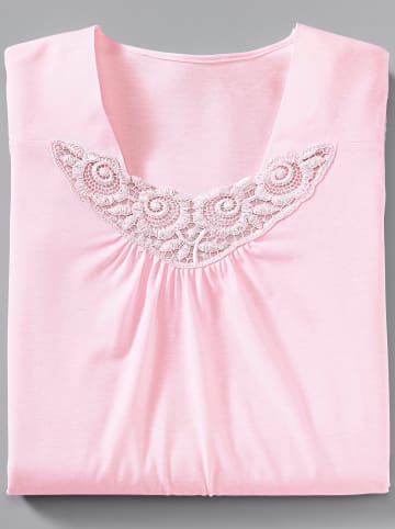 Ascafa Langarm-Nachthemden in hellblau + rosé