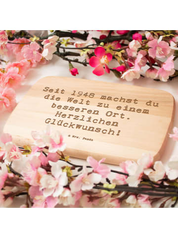 Mr. & Mrs. Panda Frühstücksbrett Spruch 1948 Geburtstag mit Spruch in Transparent