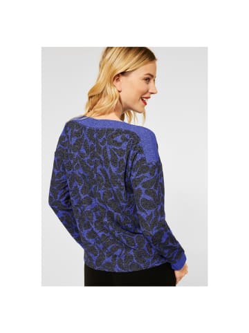Street One Langarmshirt in eminent blue melange