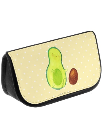 Mr. & Mrs. Panda Schminktasche Avocado Kern rollt ohne Spruch in Gelb Pastell