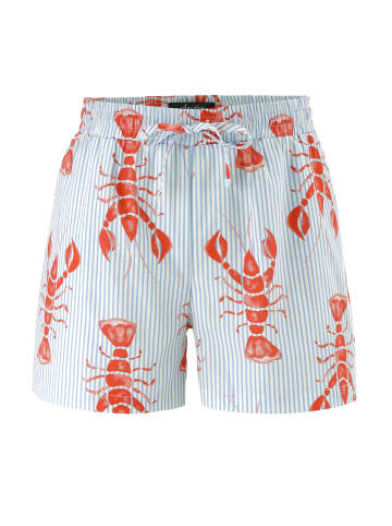 Aniston CASUAL Shorts in weiß-hellblau-rot-rosa