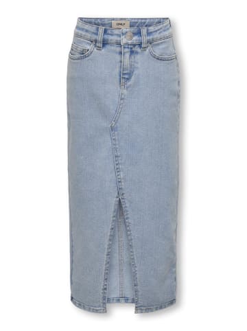 KIDS ONLY Maxirock KOGSIRI FRONT SLIT SKIRT DNM in light blue denim