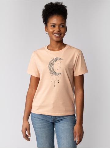 wat? Apparel T-Shirt Mandala Moon in Fraiche Peche