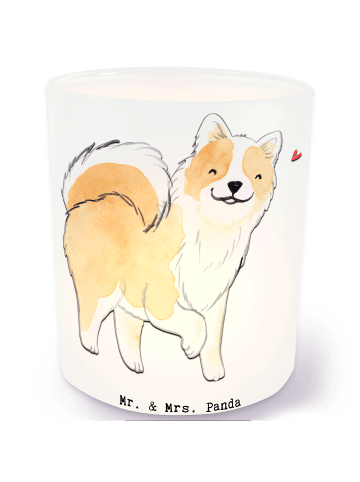 Mr. & Mrs. Panda Kerzenhalter Islandhund Moment ohne Spruch in Transparent