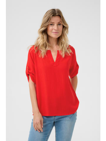 Cream Kurzarm-Bluse CRVenta Regular fit in High Risk Red