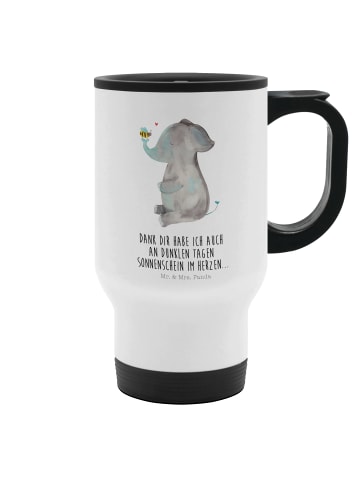Mr. & Mrs. Panda thermosbecher Elefant Biene mit Spruch in Weiß
