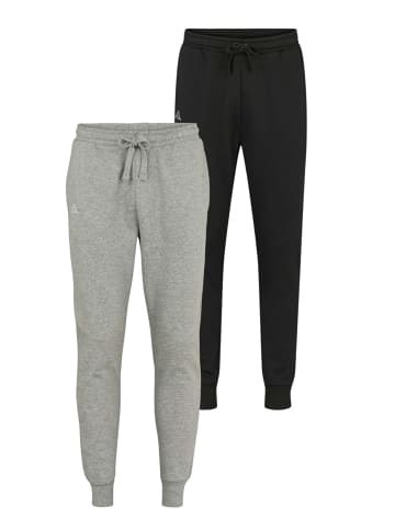 Kappa Hosen Logo Caseri in Black-Grey Melange