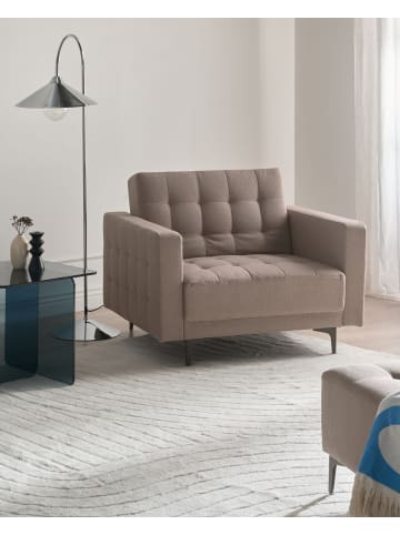 Beliani Sessel ABERDEEN in Beige/Schwarz - (W) 106 x (H) 83 x (L) 88 cm