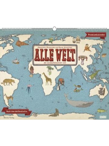 DuMont Kalenderverlag Kalender - DUMONT - Alle Welt 2026 - Kinder-Wandkalender mit illustrierten Land