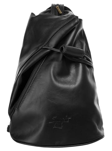 Samantha Look Rucksack echt Leder in schwarz