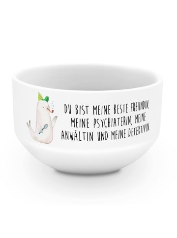 Mr. & Mrs. Panda Suppenbowl Robbe Sherlock mit Spruch in Weiß