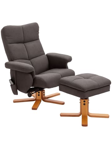 HOMCOM Massagestuhl in Braun 80L x 86B x 99H cm