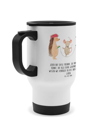 Mr. & Mrs. Panda thermosbecher Igel Seilhüpfen mit Spruch in Weiß