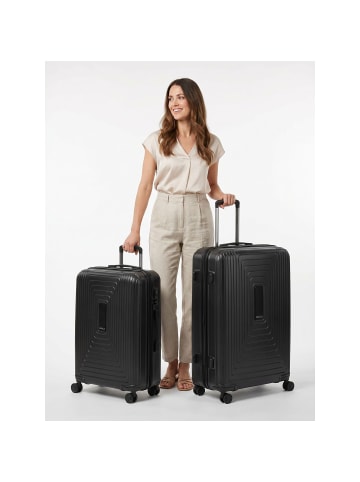 Redolz Essentials 14 4-Rollen Kofferset M+L mit Dehnfalte in black metallic