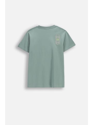 Coccodrillo Baumwoll-T-Shirt mit kurzen Ärmeln in grün