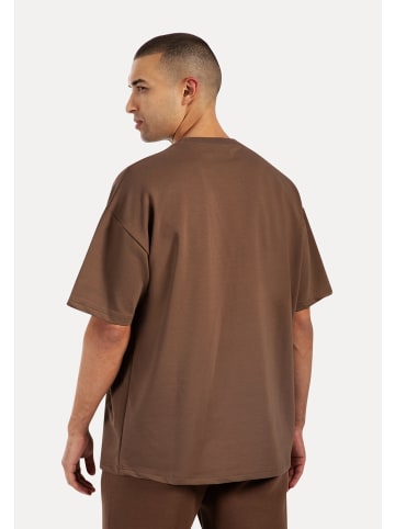 SMILODOX T-Shirt Kayson in Dunkelbraun