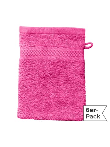 REDBEST Frottier Waschhandschuh 6er-Pack Chicago in pink